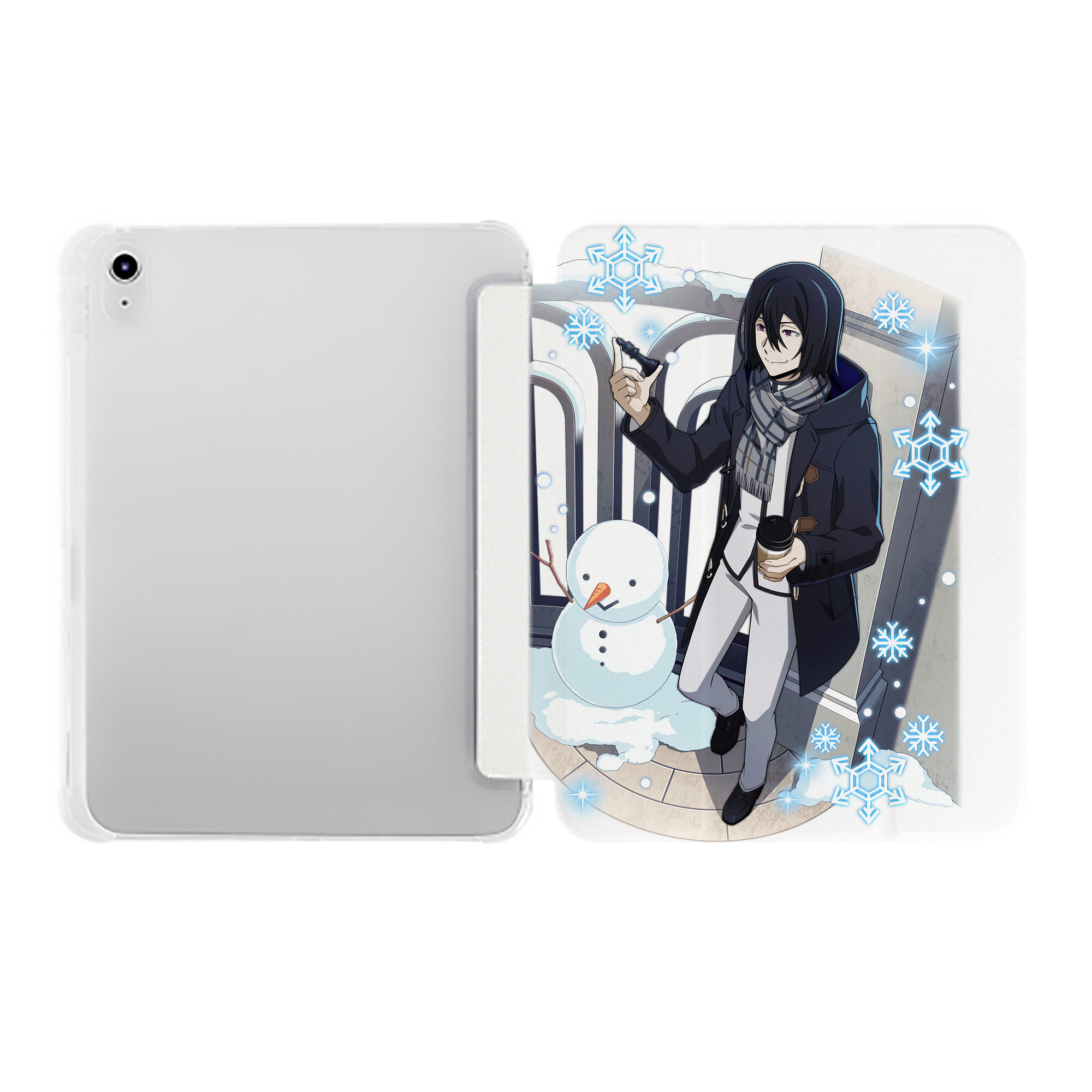 （画像用） 文豪ストレイドッグス Bungo Stray Dogs IPad ケース ペン収納付き 三つ折りスタンド PUレザー×シリコン 対応機種9.5/10.5/10.9インチ